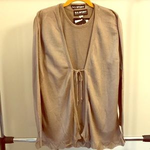 Russet Cardigan-Top set - Susan Graver